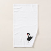 Zwarte Zwaan Design Met Monogram Bad Handdoek (Handdoek)