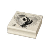 Zwarte zwaan en een witte zwaan rubberstempel (Stempel)