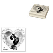 Zwarte zwaan en een witte zwaan rubberstempel (Gestempeld)