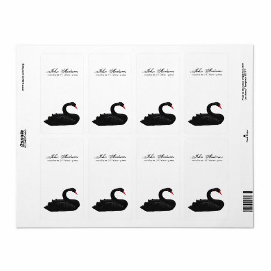 zwarte zwaan etiket (Full Sheet)