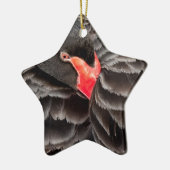 Zwarte zwaan in rust keramisch ornament (Links)
