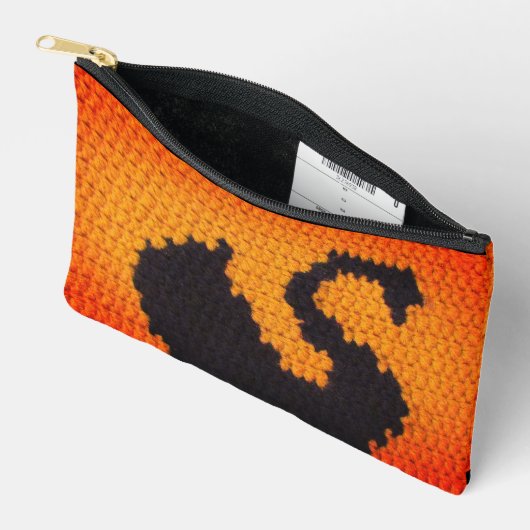 Zwarte zwaan in Sinaasappel Sunset Artisan haakpri Etui (Open)