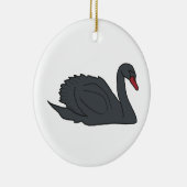 Zwarte Zwaan Keramisch Ornament (Rechts)