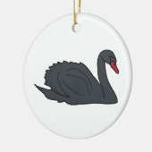 Zwarte Zwaan Keramisch Ornament (Links)