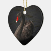 Zwarte Zwaan Keramisch Ornament (Links)