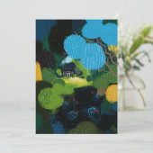 Zwarte zwaan op het meer kaart (Staand voorkant)