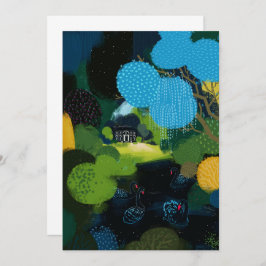 Zwarte zwaan op het meer kaart