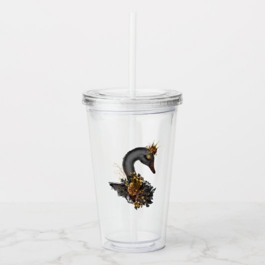 Zwarte Zwaan Quinceañera Acryl Drinkbeker (Voorkant)
