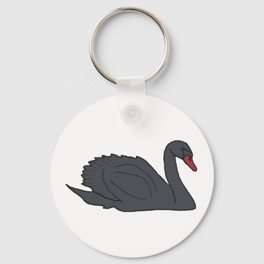Zwarte Zwaan Sleutelhanger (Voorkant)