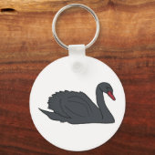 Zwarte Zwaan Sleutelhanger (Achterkant)