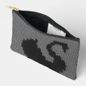 Zwarte Zwaan Smokey Grijs Artisan Haakprint Etui (Open)