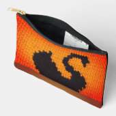 Zwarte Zwaan Tropische Zonsondergang Artisan Haakp Etui (Open)