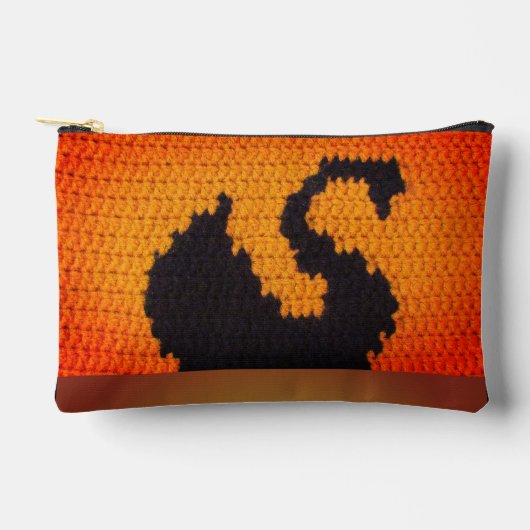 Zwarte Zwaan Tropische Zonsondergang Artisan Haakp Etui (Voorkant)