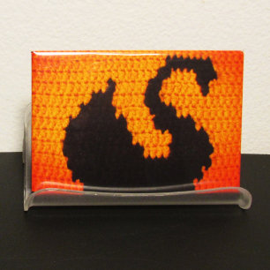 Zwarte Zwaan Tropische Zonsondergang Artisan Haakp Magneet