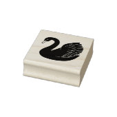 Zwarte zwaan vleugels omhoog rubberstempel (Stempel)
