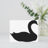 zwarte-zwaanpictogram briefkaart (Staand voorkant)