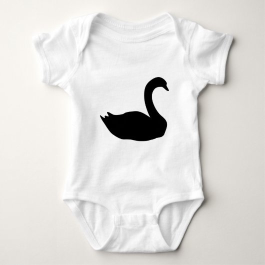 zwarte-zwaanpictogram romper (Voorkant)