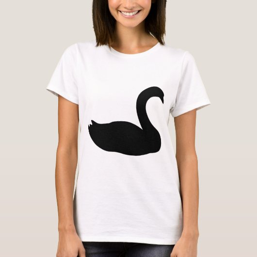 zwarte-zwaanpictogram t-shirt (Voorkant)