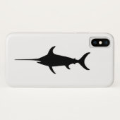 Zwarte zwaardvis Case-Mate iPhone case (Achterkant (horizontaal))