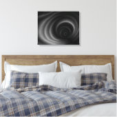 Zwarte zwaartekracht canvas afdruk (Insitu (Slaapkamer))