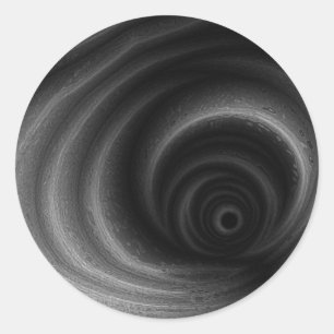 Zwarte zwaartekracht ronde sticker