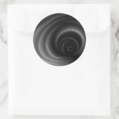 Zwarte zwaartekracht ronde sticker (Tas)