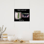 Zwarte zwaluwstaart Caterpillar / vlinder Poster (Keuken)