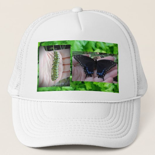 Zwarte zwaluwstaart Caterpillar / vlinder Trucker Pet (Voorkant)