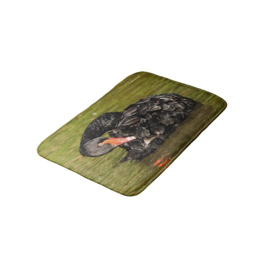 Zwarte Zwan in de Pond Badmat (Gekanteld)