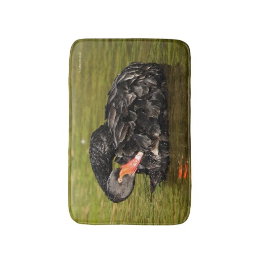 Zwarte Zwan in de Pond Badmat (Voorkant Verticaal)