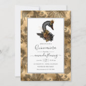 Zwarte Zwanen Quinceañera Kaart (Voorkant)