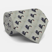 Zwarte zwanen stropdas (Opgerold)