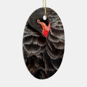 Zwarte zwanenrust keramisch ornament (Rechts)