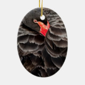 Zwarte zwanenrust keramisch ornament (Achterkant)