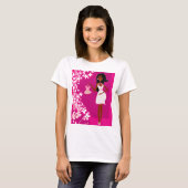 zwarte zwangere vrouw t-shirt (Voorkant volledig)