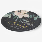 ZWARTE ZWART BLORAAL BUNCH WATERVERF VRIJGEZELLENF PAPIEREN BORDJE (Gekanteld)