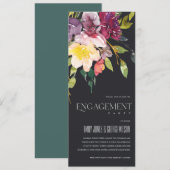 ZWARTE ZWART BURGUNDY VERLOVING KAART (Voorkant / Achterkant)