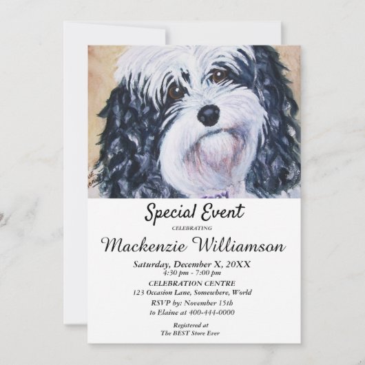 ZWARTE ZWART EN WITTE POPPY WISSEN GEZIEN BIRTHDAY KAART (Voorkant)