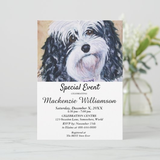 ZWARTE ZWART EN WITTE POPPY WISSEN GEZIEN BIRTHDAY KAART (Staand voorkant)