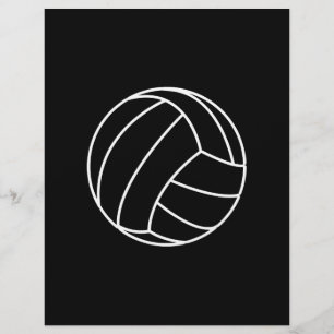 ZWARTE ZWART EN WITTE VRIJLEYBALL FLYER