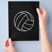 ZWARTE ZWART EN WITTE VRIJLEYBALL FLYER (Hand)