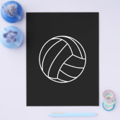 ZWARTE ZWART EN WITTE VRIJLEYBALL FLYER (Enkel)