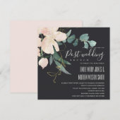 ZWARTE ZWART GOUDEN FLORAL BUNCH POST WEDDING BRUN KAART (Voorkant / Achterkant)