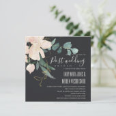 ZWARTE ZWART GOUDEN FLORAL BUNCH POST WEDDING BRUN KAART (Staand voorkant)