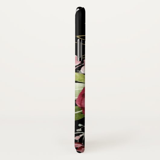  ZWARTE ZWART PINK BURGUNDY PROTEA FLORAL Case-Mate iPhone CASE (Achterkant / rechts)