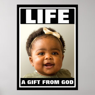 ZWARTE ZWARTE BABY GIRL VOOR DE PRO-LIFE-KLEINING POSTER