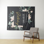 ZWARTE, ZWARTE GOUDE FLORAAL ELK JAAR BIRTHDAY WEL WANDKLEED (In Situ (horizontaal))