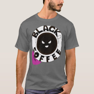 Zwarte zwarte koffie t-shirt