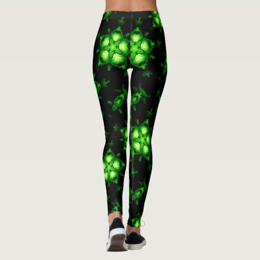 zwarte zwarte sterren leggings (Achterkant)