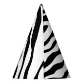 Zwarte zwarte zebra print safari verjaardagsfeestj feesthoedjes (Achterkant)